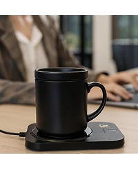 Pursonic Desk-to-Bedside Power & Comfort Bundle – Sip & Charge 2-in-1 Mug Warmer
