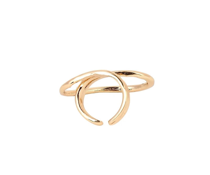 Sohi Women's The Wrap-Line Statement Ring