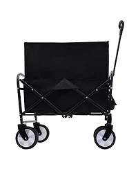 Mondawe Extendable Collapsible Storage Wagon Utility Carts w/ 225LBS Capacity, 360° Wheels