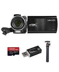 Minolta MN4K100Z 28MP 4K Ultra Hd 3.5" Touchscreen Night Vision Camcorder