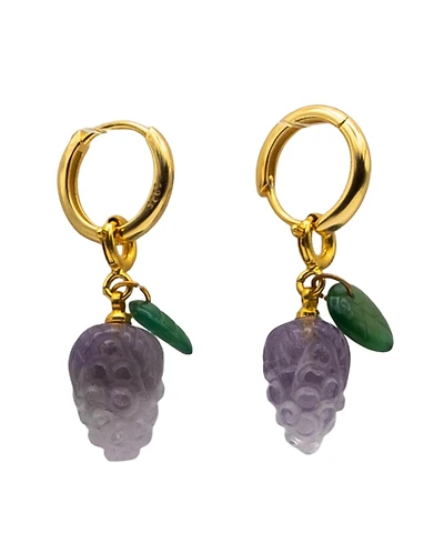 seree Harvest - Jade stone charm earrings