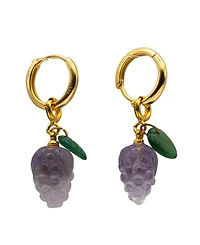 seree Harvest - Jade stone charm earrings