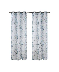 Olivia Gray 100% Polyester Aiden Printed Textured Grommet Curtain Panel