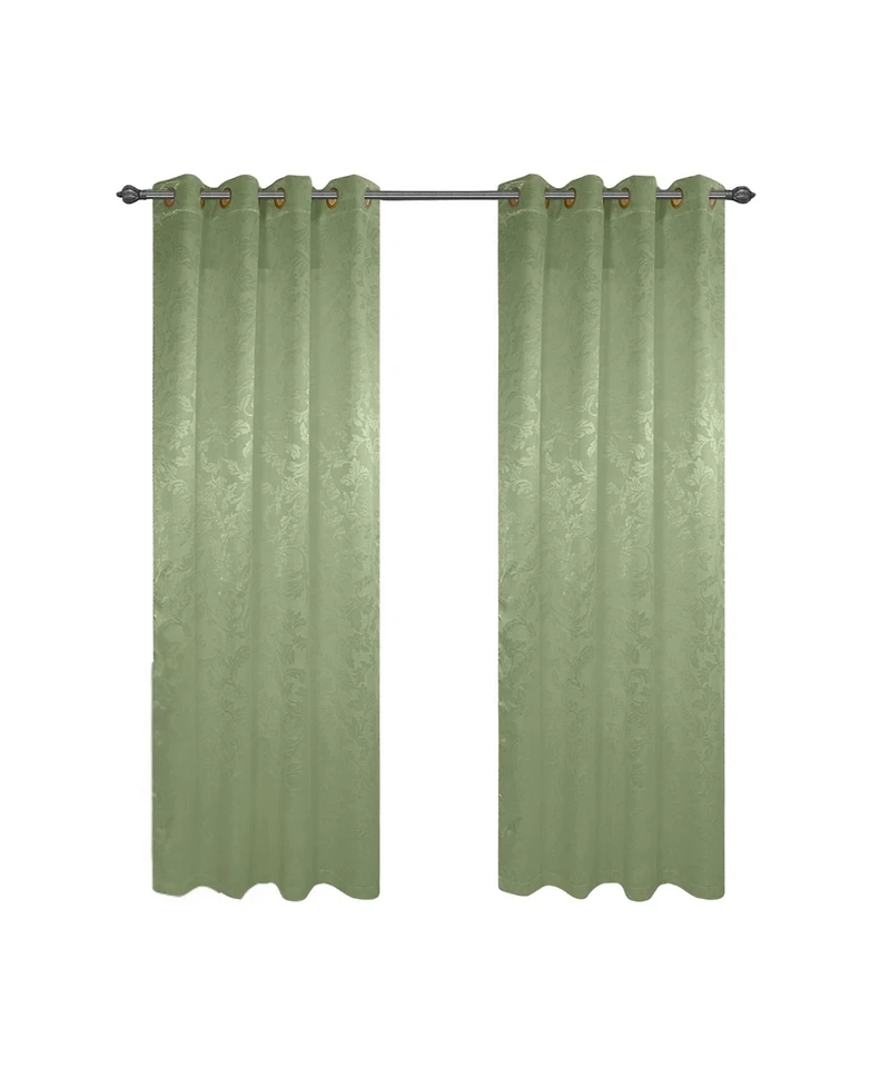 Olivia Gray 100% Polyester Aiden Printed Textured Grommet Curtain Panel