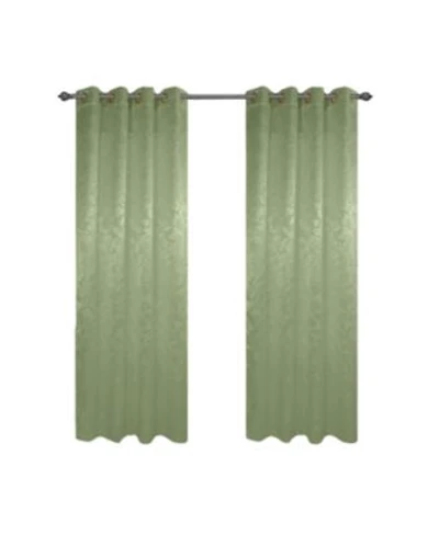 Olivia Gray 100 Polyester Aiden Printed Textured Grommet Curtain Panel