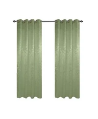 Olivia Gray 100 Polyester Aiden Printed Textured Grommet Curtain Panel