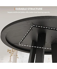 gaomon Round Dining Table – 47-inch Kitchen and Room Table, Perfect for Modern Spaces.