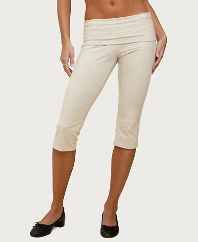 Edikted Women's Rocio Foldover Capri Pants