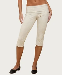 Edikted Women's Rocio Foldover Capri Pants