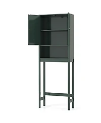 Slickblue Bathroom Over Toilet Storage Cabinet with Fluted Door Design