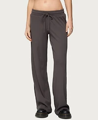 Edikted Women's Cicilia Straight Leg Ribbed Pants