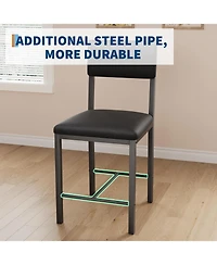 gaomon Dining Table Set for 4, Kitchen Table with 2 Upholstered Chairs and Bench, Wood Kitchen Dining Room Set, for Small Space