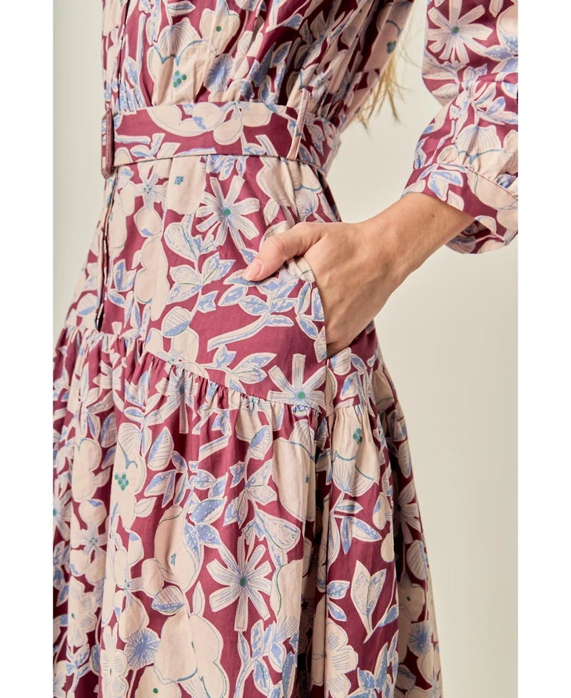 English Factory Women's Printed Midi Dress