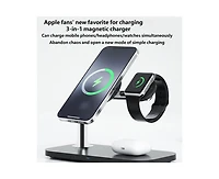 Risokeys 3-in-1 Magnetic Wireless Charger - Phone Stand Compatible with Apple iPhone 12/13 Wireless Chargers