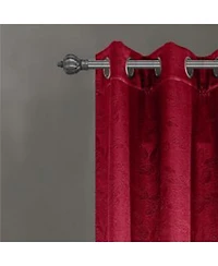 Olivia Gray 100% Polyester 200 Gsm Arlo Embossed Blackout Grommet Curtain Panel 54" x 90"