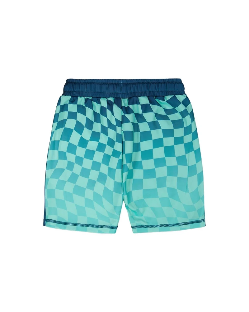 Deux par Boy Athletic Shorts Polyester Printed Checkerboard - Child