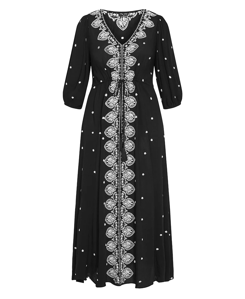 City Chic Women's Ulla Embroidered Dress