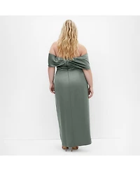 City Chic Women's Plus Paloma Off Shoulder Maxi Dress