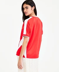Bar Iii Women's Sports Jersey T-Shirt, Macy's Exclusive