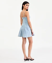 Bar Iii Women's Denim Mini Dress, Macy's Exclusive