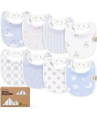 KeaBabies 8pk Baby Bibs for Boy, Drool Bib Boys and Girls, Infant Teething