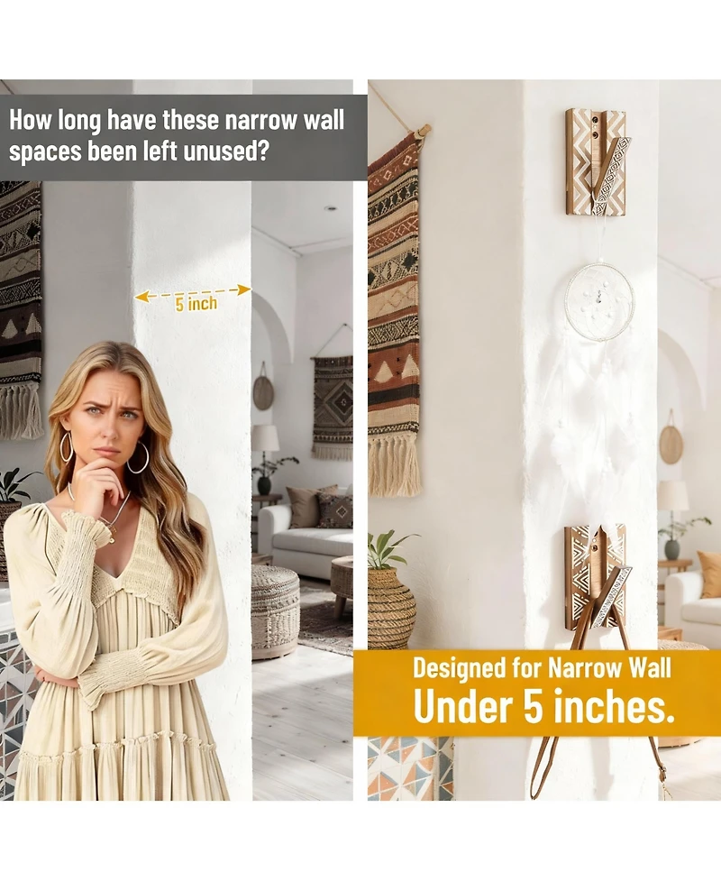 Yigii Bohemian Geometric Foldable Hooks: Space-Saving, Durable, Aesthetic