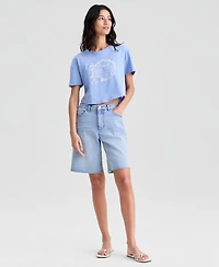 And Now This Women's Crop Mermaid Graphic Cotton T-Shirt, Macy's Exclusive