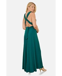 Yumi Women's Jersey Stretch Multiway Maxi Dress