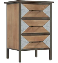 gaomon Wooden Floor 3 Drawers, Freestanding Entryway Storage Unit Console Table, Modern Organizer Cabinet for Living Room, Bedroom, Bathroom