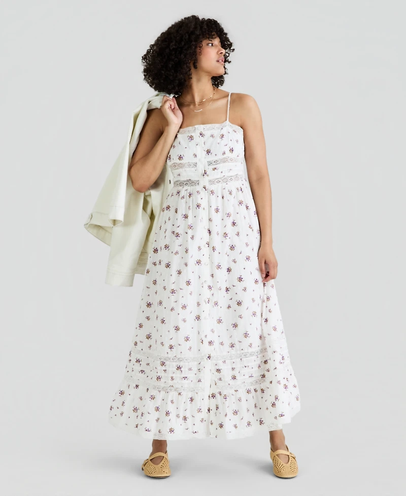 And Now This Women's Printed Cotton Sleeveless Maxi Dress, Macy's Exclusive