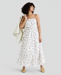 And Now This Women's Printed Cotton Sleeveless Maxi Dress, Macy's Exclusive