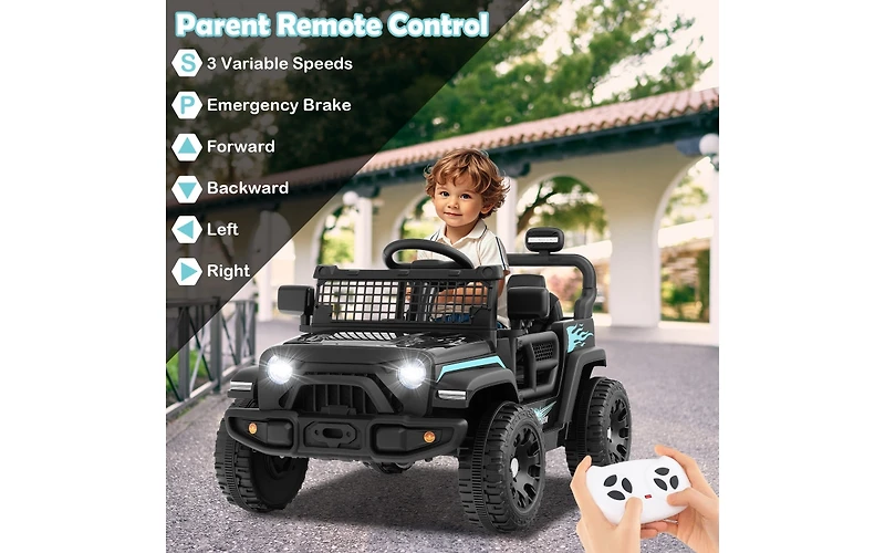 Slickblue 12V Kids Ride-On Truck Battery Powered Electric Vehicle