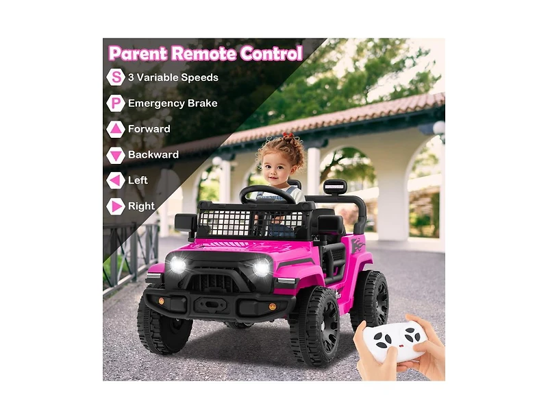 Slickblue 12V Kids Ride-On Truck Battery Powered Electric Vehicle
