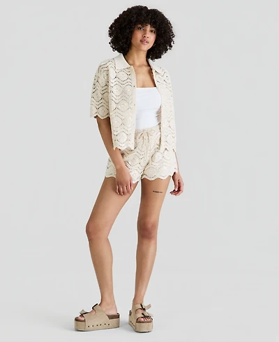 And Now This Women's Sequin Embellished Crochet Shorts, Macy's Exclusive