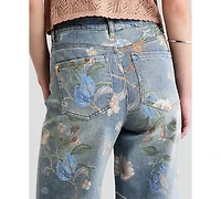 And Now This Women's High Rise Floral Denim Jeans, Macy's Exclusive