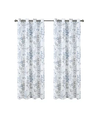 Olivia Gray 100% Polyester 140 Gsm Aiden Printed Textured Grommet Curtain Panel