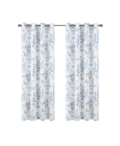 Olivia Gray 100 Polyester 140 Gsm Aiden Printed Textured Grommet Curtain Panel