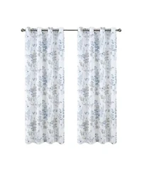 Olivia Gray 100 Polyester 140 Gsm Aiden Printed Textured Grommet Curtain Panel
