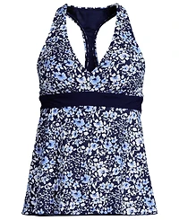 Lands' End Plus V-Neck Racerback Flutter Tankini Top