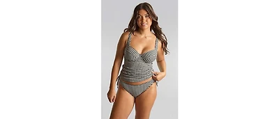 Panache Lingerie Women's Gingham Iris Underwire Side Support Takini Swim Bra
