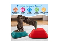 Slickblue 11-Piece Kids Stepping Stones Stackable Balance Blocks