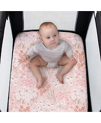 The Peanutshell Whimsical Floral 3-Pack Fitted Playard Sheets