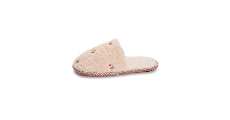 Muk Luks Women's Novelty Punch Needle Scuff