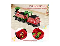 Slickblue Kids Ride On Train 6V 2 Seater Carriage Led Lights