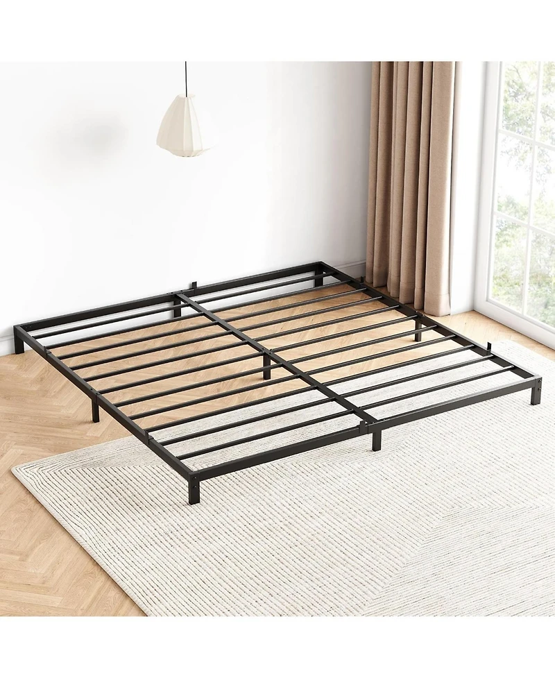gaomon 6" California King Metal Platform Bed Frame, Heavy-Duty Steel Slats, Non-Slip Support, Underbed Storage Space, Noise-Free