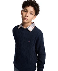 Tommy Hilfiger Boys 8-20 Cable Crewneck Sweater