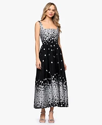 Betsy & Adam Women's Square Neck Dress