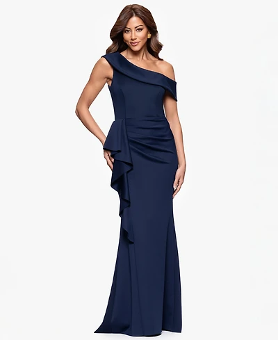 Xscape Petite One-Shoulder Ball Gown