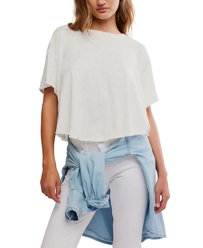 Free People Women's Elsie Swing Short-Sleeve Crew Neck T-Shirt