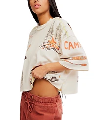 Free People Women's Mountain View Crew Neck Graphic T-Shirt
